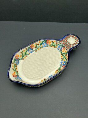 Polish Pottery Floral Zester Grater Juicer Unikat Fruit & Vegetable Juicer